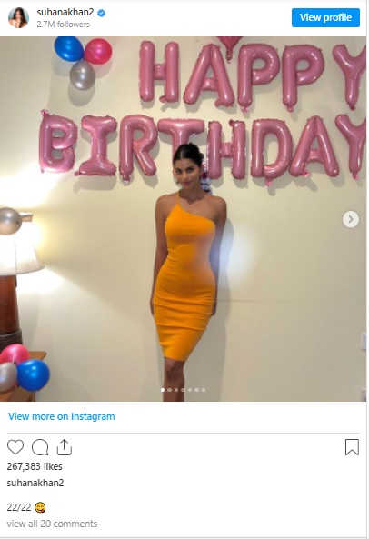 Suhana Khan Birthday- Suhana Khan Shared The Inside Photos Of The Birthday Celebration, The Diva In A Bodycon Dress-Pic Credit Google